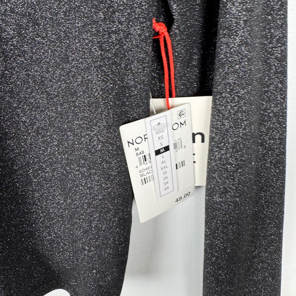 Nordstrom Open Edit Long Sleeve Cropped Knit Top Size Medium Open Back Holiday - Picture 9 of 9